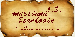 Andrijana Stanković vizit kartica